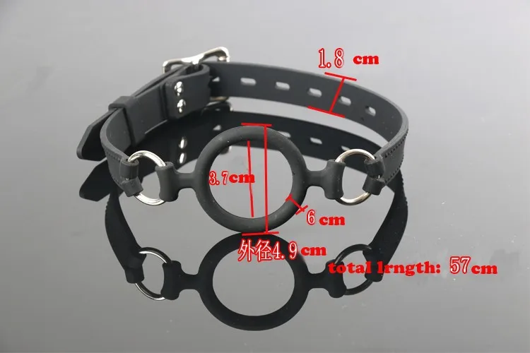 Полностью Силиконовый Открытый кляп для рта уплотнительное кольцо головы жгуты