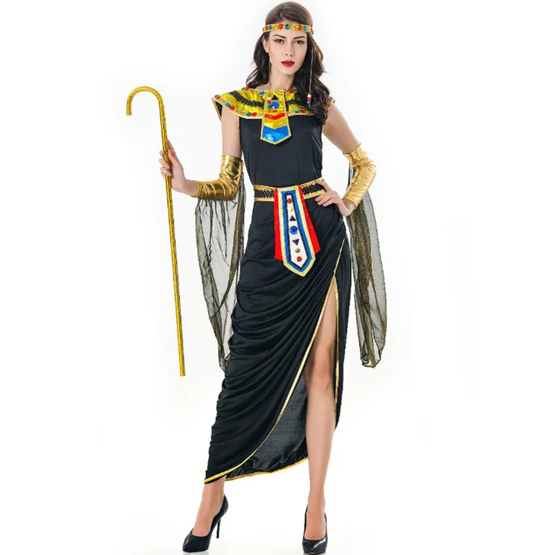 Высокого качества пикантные черные Cleopatral платье для костюмированной вечеринки