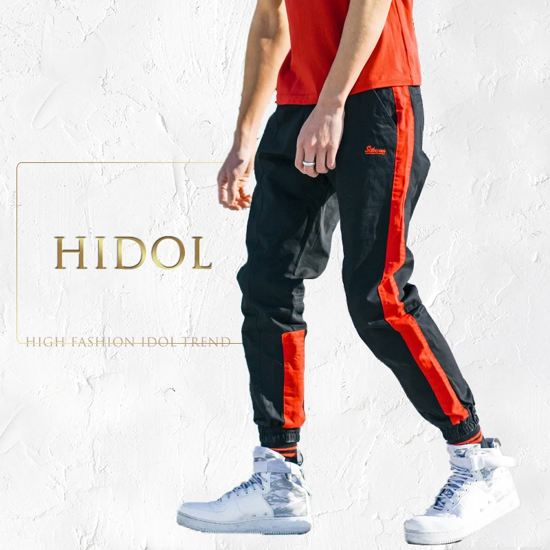 HIDOL 2018 джоггеры винтажные Боковые Полосатые контрастные цветные повседневные