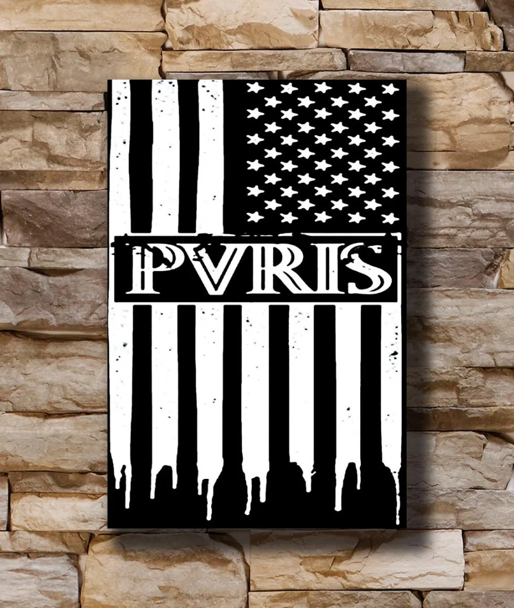 Художественный постер новый пользовательский PVRIS Флаг США Рок Музыкальная