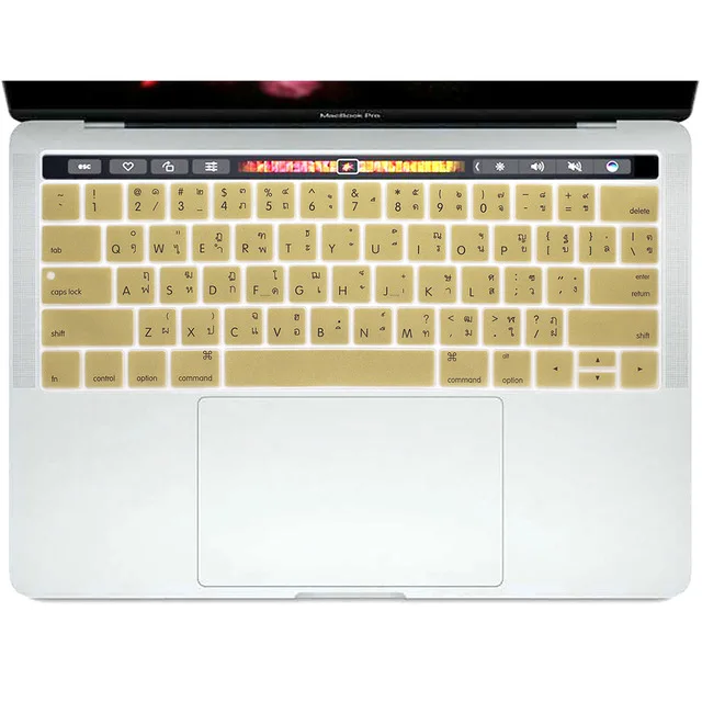 Силиконовый чехол для клавиатуры с тайским языком защитный Apple Macbook Pro 13 A1706 15 A1707