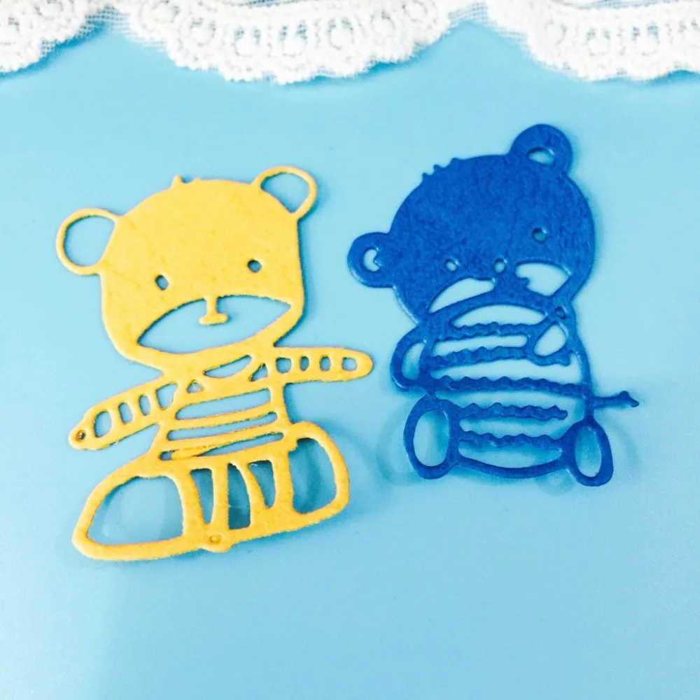 Cute Two Bears Frame Metal Cutting Dies Stencils For DIY Scrapbooking Valentine Decoration Embossing Handcraft Die Cuts | Дом и сад