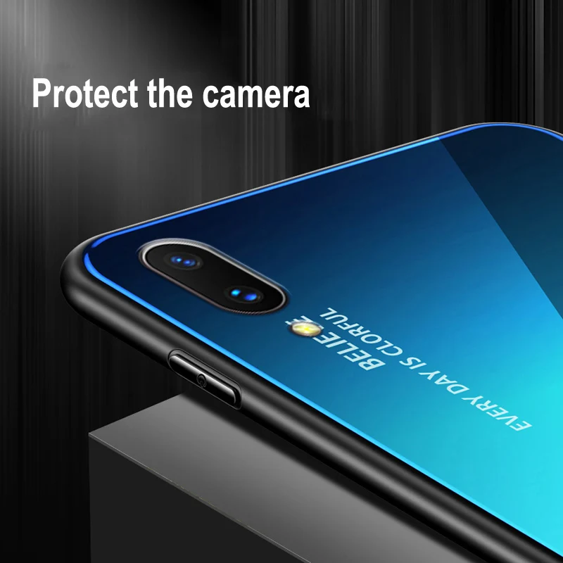 Чехол для Vivo Y97 Роскошный чехол из твердого закаленного стекла модный защитный с