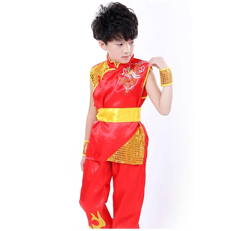 Китайская традиционная одежда для мальчиков Tae Kwon Do униформа кунг-фу китайские