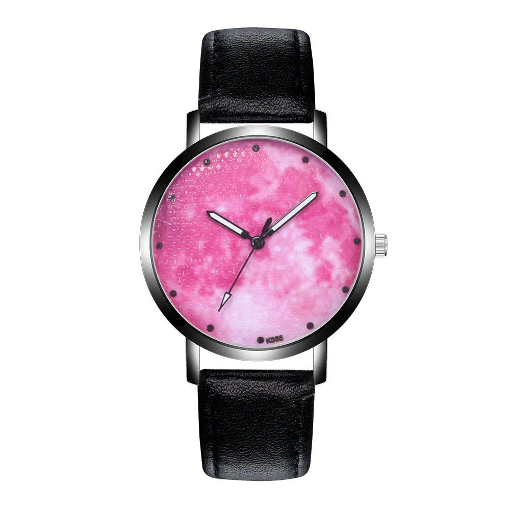 Мужские модные часы с кристаллами в стиле ретро кожаный ремешок имитация