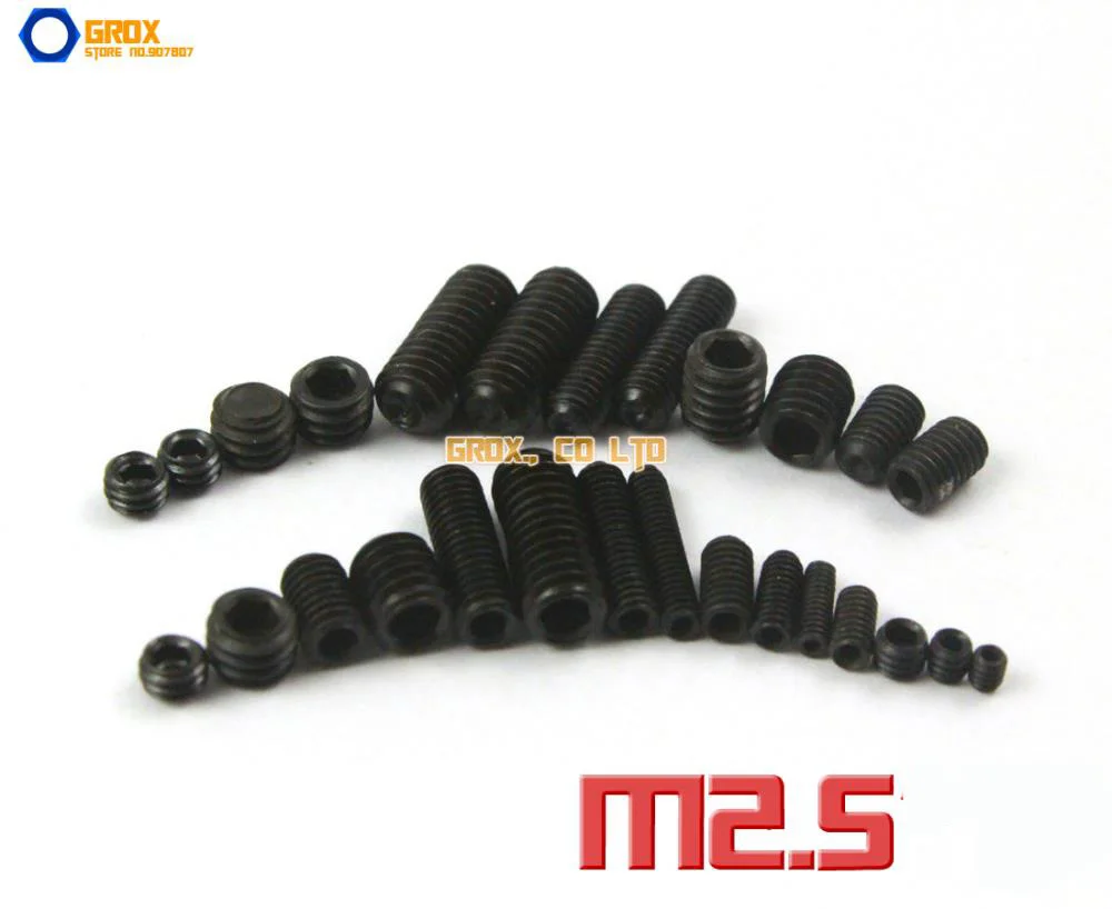 

M2.5 Grub Screws Cup Point Hex Socket Set Screw 12.9 Grade Alloy Steel