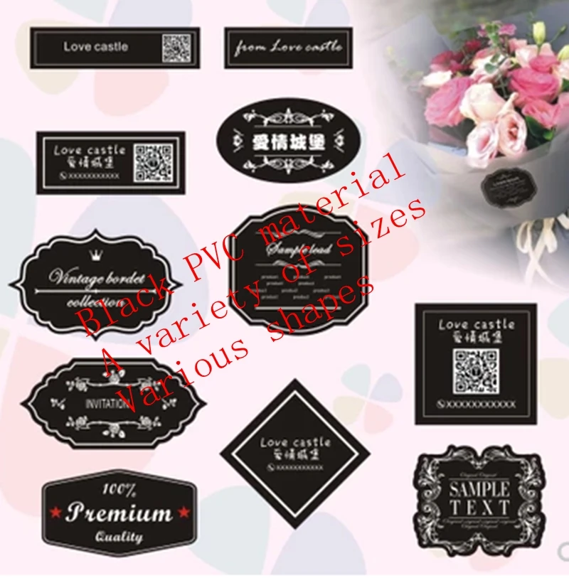 Qr code sticker transparent PVC sticker logo stickers trademark customized printing custom ads 1000PCS