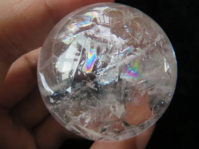 Натуральный прозрачный кварц радуги шар хрустальный Исцеление 99 г | Дом и сад