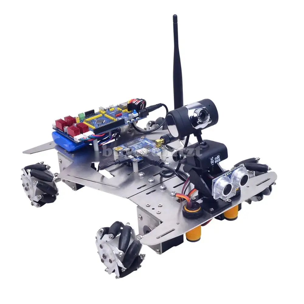 Умный робот автомобиль 4WD с Wi Fi камера 640*480 60 мм невыполненные колеса Mecanum WiFi +