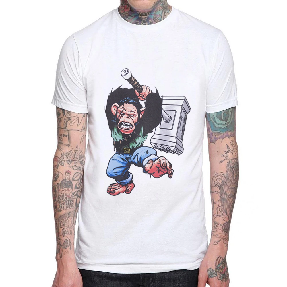 

Men's T-shirts Summer Cotton O-Neck Short Sleeve Casual T Shirt Men Tshirt Fashion Animal Chimpanzee Cartoon Funny T-Shirt Homme