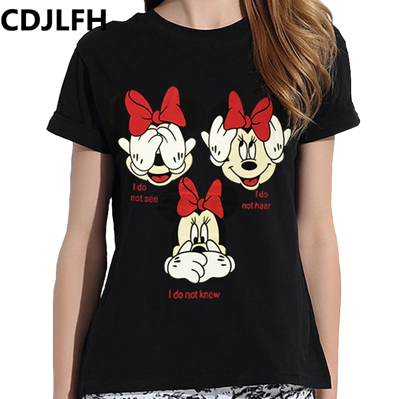 CDJLFH женская одежда blusas летняя блузка Модная рубашка с коротким рукавом рок-рубашка Camisetas y размера плюс Топы blusa feminina - Цвет: black