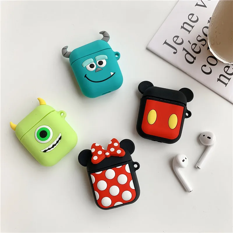 Cute monsters mobile phone string For airpods earphone minnie mickey winnie soft bag Universal hook up strap Wrist band | Мобильные