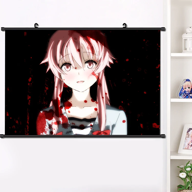 Короткая футболка с героями из японского аниме Mirai Nikki Gasai Юно Akise Ару прокрутки