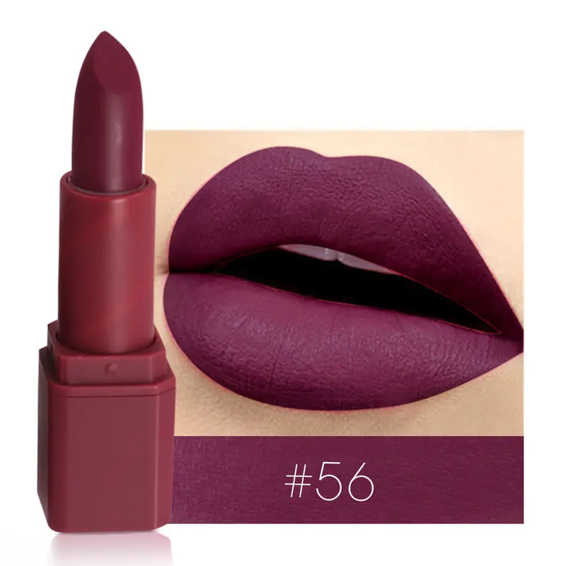 56 32# Miss Rose, Новые матовые помады, женские сексуальные красные губы, цветная косметика, Batom, водостойкая, стойкая, Обнаженная помада, макияж - Цвет: 56