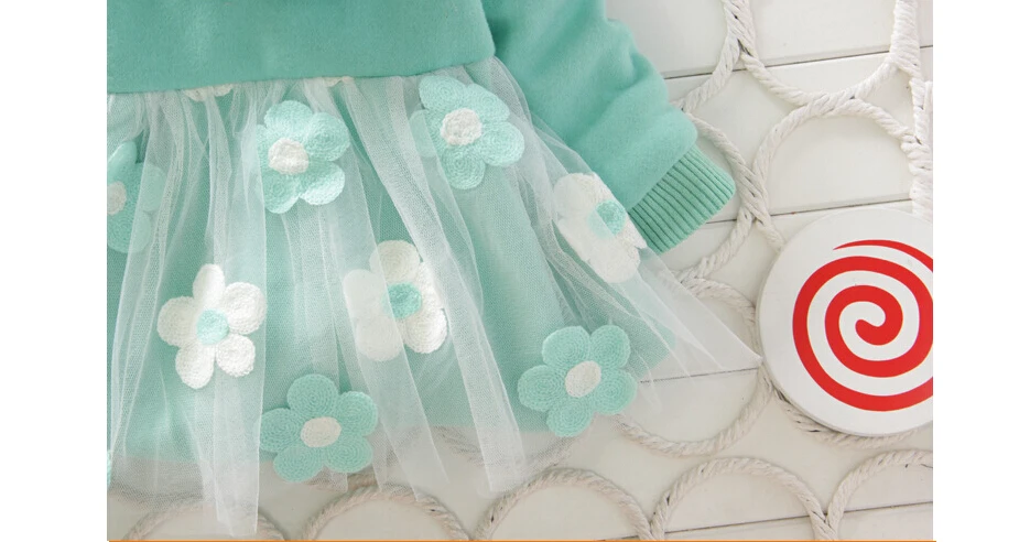 Модная осенняя куртка для маленьких девочек пальто толстая кружевная с бантом