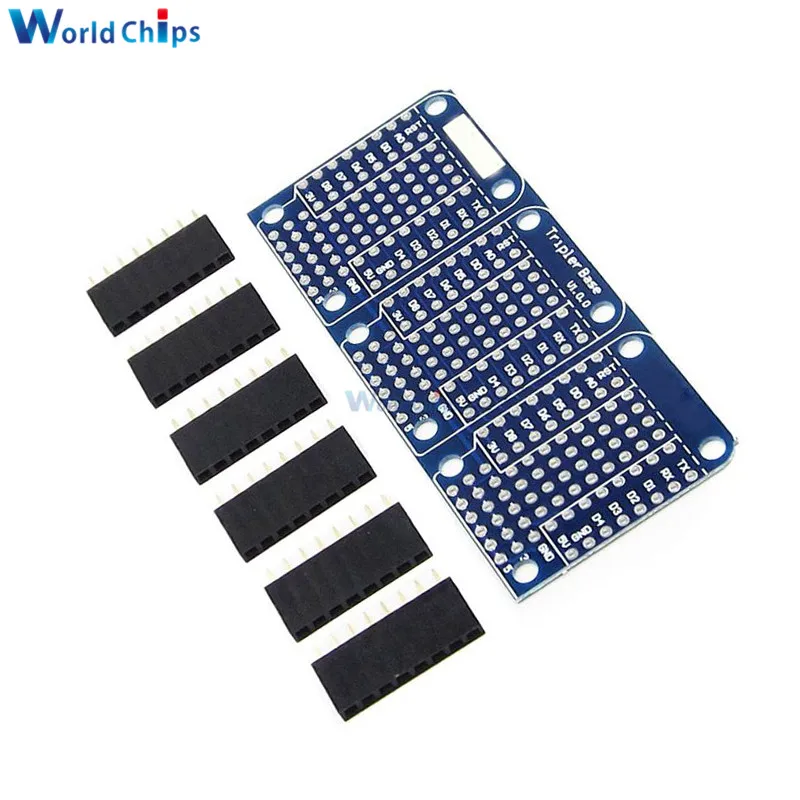 Тройной щит для Arduino совместимый с WeMos D1 Mini Dua | Электронные компоненты и