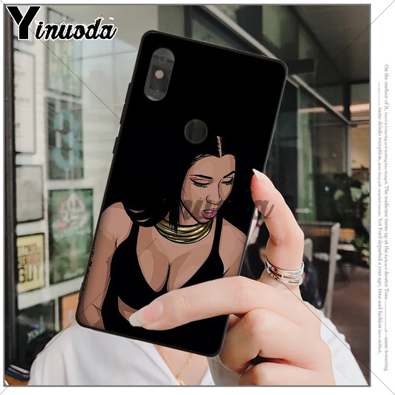 Yinuoda Cardi B Nicki Minaj TPU Мягкий силиконовый чехол для телефона xiaomi mi 6 8 se note2 3 mix2 redmi 5 5plus