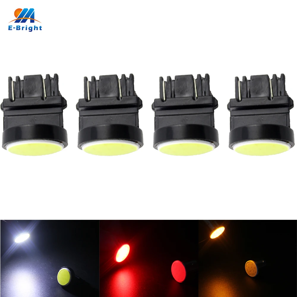 4 шт. автомобильные сигнальные стоп сигналы YM E Bright T25 3157 COB 12 SMD Led В постоянного