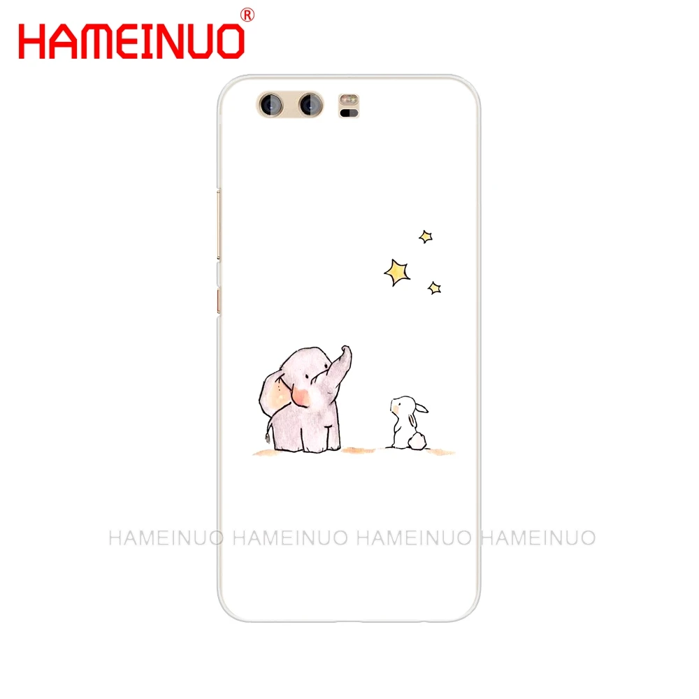 HAMEINUO мультфильм милый слон и Кролик чехол для телефона huawei Ascend P7 P8 P9 P10 P20 lite plus pro G9