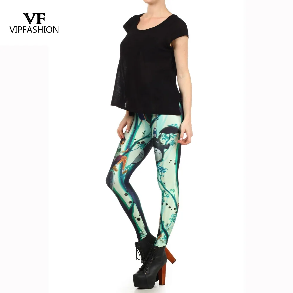 VIP Мода 2019 женские леггинсы на весну модная летняя fashionMy 3d сосед Тоторо печатных с
