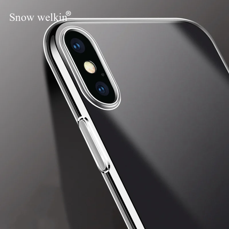 360 Роскошный прозрачный силиконовый мягкий чехол из ТПУ для телефона iPhone XS Max XR 7 8