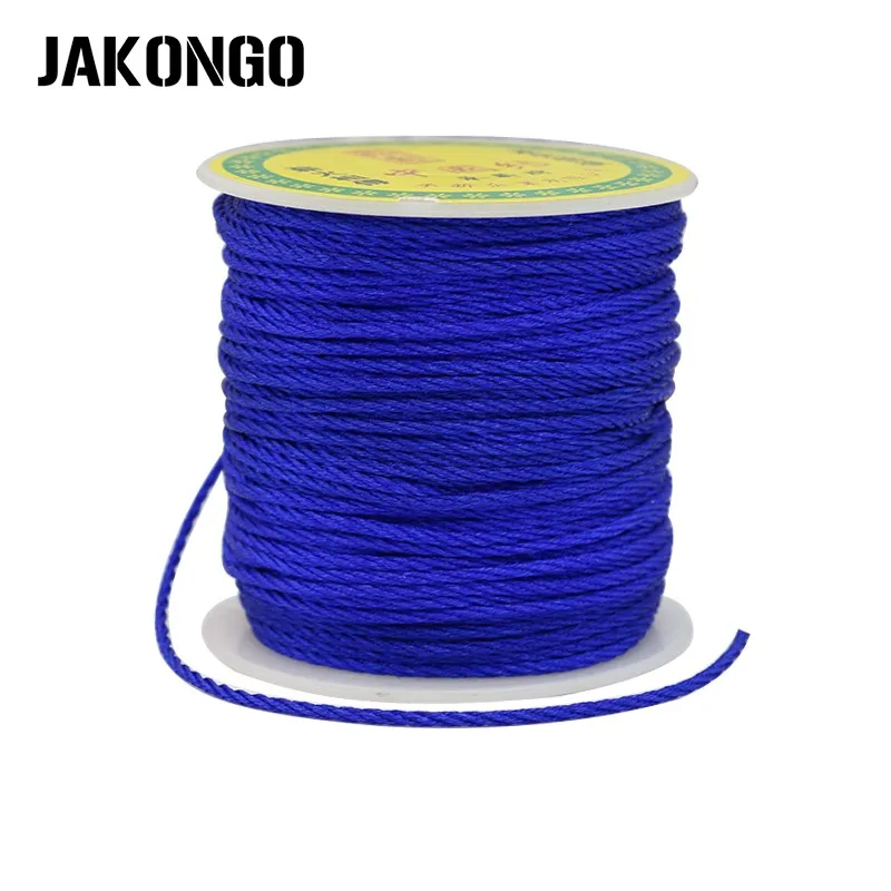 Круглая плетеная нейлоновая веревка JAKONGO 1 5 мм для изготовления ювелирных