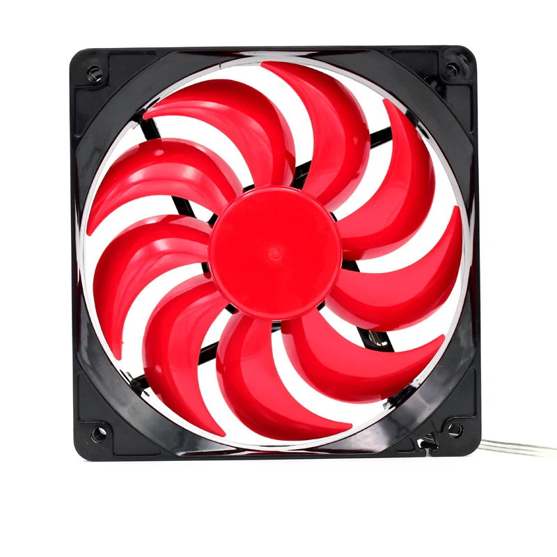 Новый 12V 4Pin & 3Pin 120 мм * 25 12025 красный цвет девять серповидных листьев Вентилятор PC