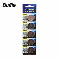 5pcscard buffle lithium coin battery 3v cr2330 br2330 ecr2330 remote control led flash button cell batteries