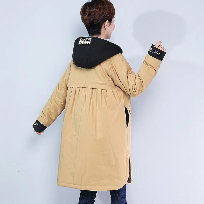 Зимняя теплая куртка с капюшоном для женщин ropa de invierno para mujer 2018 Модная парка zimowe