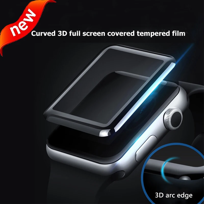 3D закаленное стекло с полным покрытием для наручных часов apple watch 40/44 мм Полное