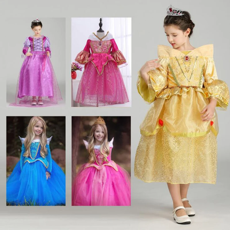 Children Artist Program Dresses Cartoon Princess Style Clothing For Girls Art Photos Fashion Dress Infanty Vestido | Детская одежда и