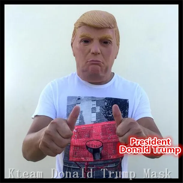 Hot Sale Funny New USA President Human Face Mask Props Donald Trump Overhead Latex Masks For Halloween 2016 Free Shipping!!! | Дом и сад