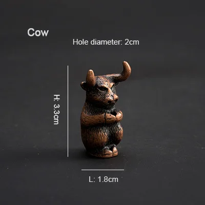 Cow B PINNY Металл Китайский Зодиак благовония держатель Мини 12 животных палка сплав благовония база украшения дома аксессуары Металлические ремесла - Цвет: Cow B