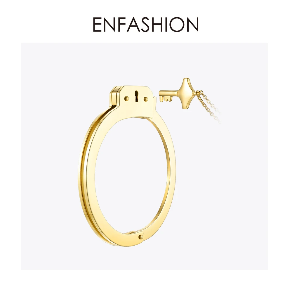 Enfashion наручники манжета браслет маншет золотой цвет нержавеющая сталь для женщин