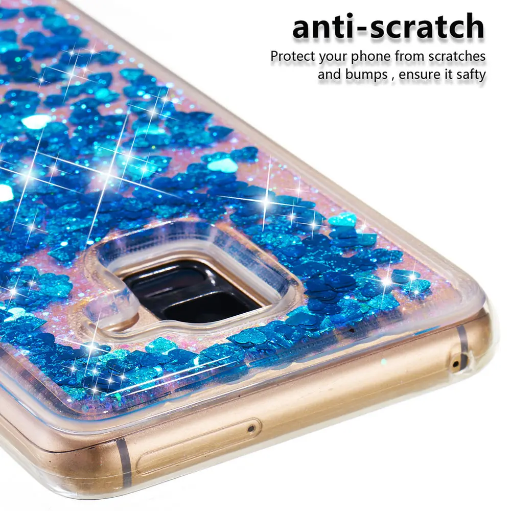 Мягкий чехол-накладка из ТПУ для Samsung Galaxy A8 2018 A530 A530F/DS SM-A530F SM-A530F/DS Dynamic Liquid Love Heart |