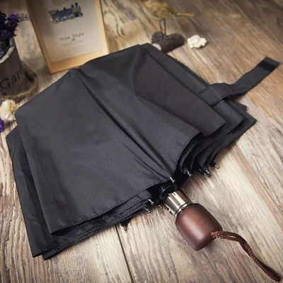

Top quality Ultralarge commercial Semi-automatic umbrella strong wind resistance Anti UV Sunshade Three-folding umbrellas
