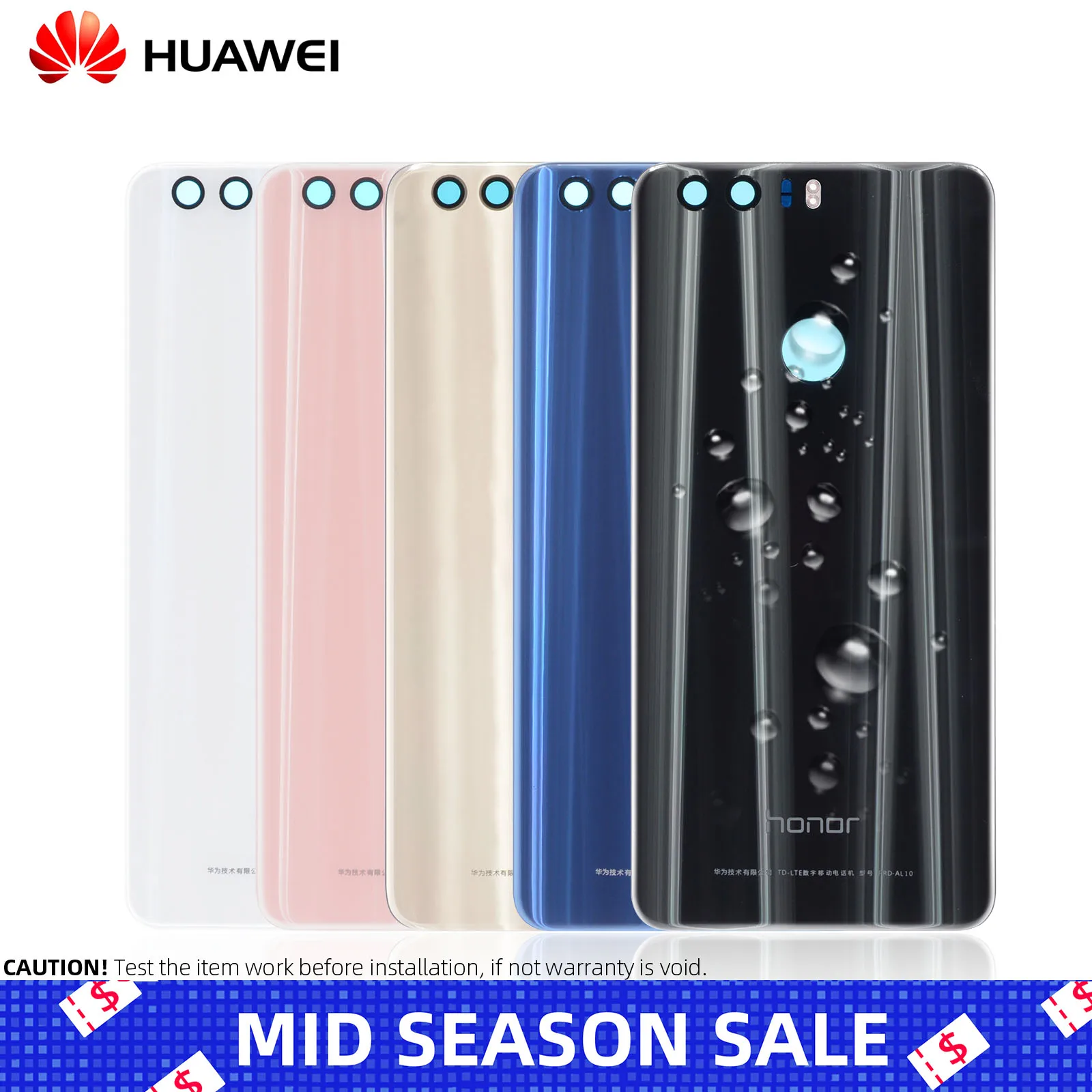 Оригинальная задняя панель корпуса для huawei Honor 8, задняя крышка, стекло, батарея, дверь мобильного телефона, запасные части