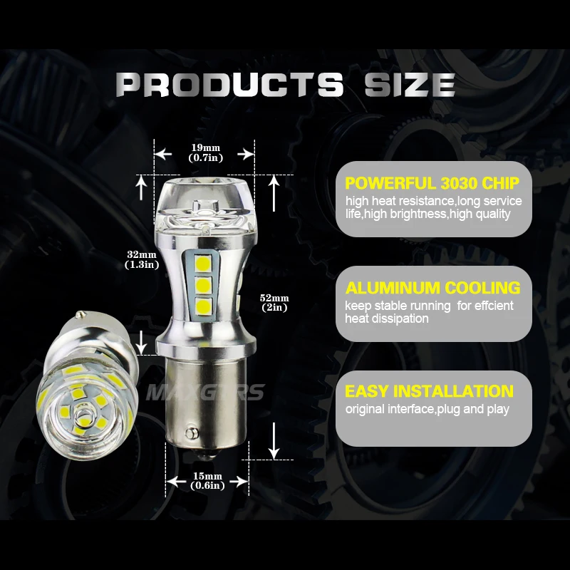 2x1156 BA15S Led P21W S25 автомобильный Светильник лампы, распродажа стоп-Break светильник сигнала поворота обратный светильник белый 6000K красный