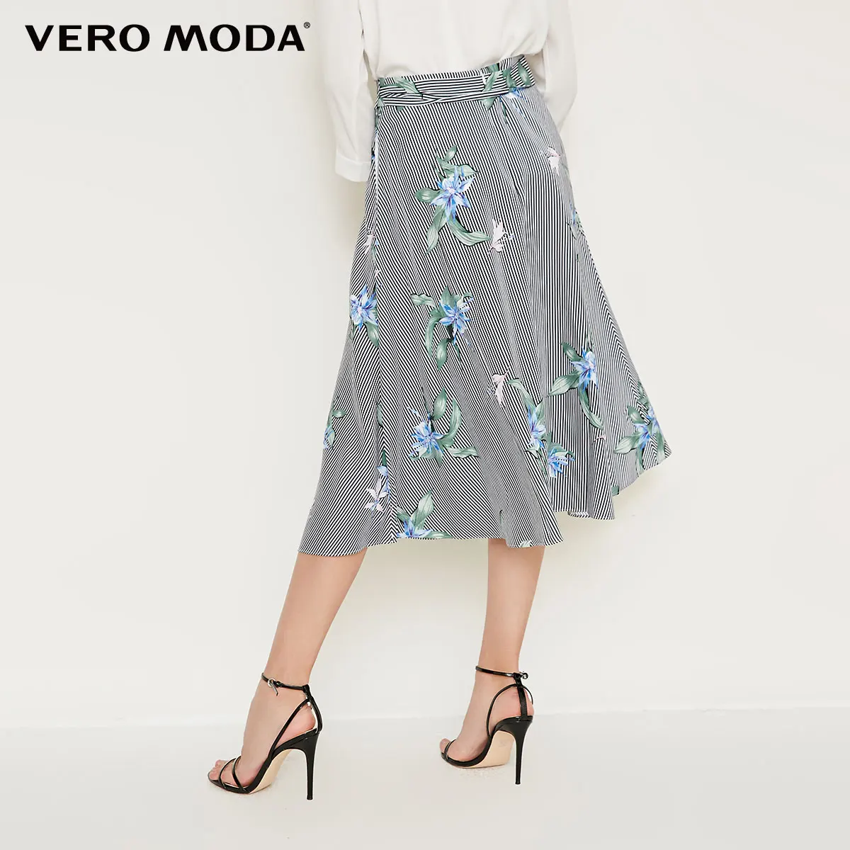 Vero Moda 2019 Весна новая Полосатая юбка с принтом | 318216525|Женские юбки|