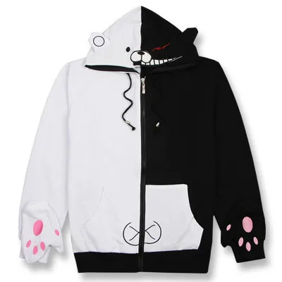 Adult Unisex danganronpa cosplay costume monokuma Cartoon Anime Hoodies Sweatshirt Fleece Woman Man Pluz Size coat Jacket |