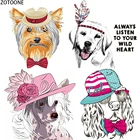 ZOTOONE Симпатичные Мультяшные собаки блестки патчи для одежды щенок утюжок на вышитые патчи Аппликации Diy наклейки на одежду значки E