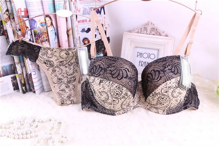 Женское нижнее белье с чашкой пуш ап и цветочным принтом|underwear push up|40 ce cup |