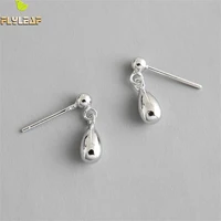 flyleaf high quality teardrop shaped drop earrings for women real 925 sterling silver fine jewelry fun earings fashion jewelry