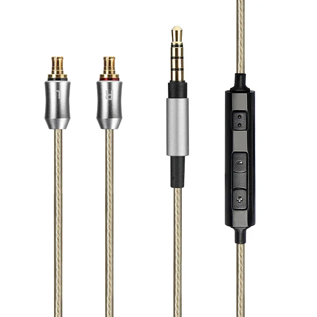 

OKCSC A2DC jack Earphone Cable 3.5mm Plug OFC Silver Plated Wire for Audio-Technica Headphones ATH-LS70/ATH-LS50/ATH-E40/ATH-E50