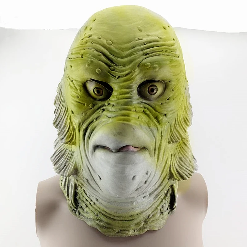 Черная маска Lagoon Creature латексные маски на всю голову накладные животные ящерица