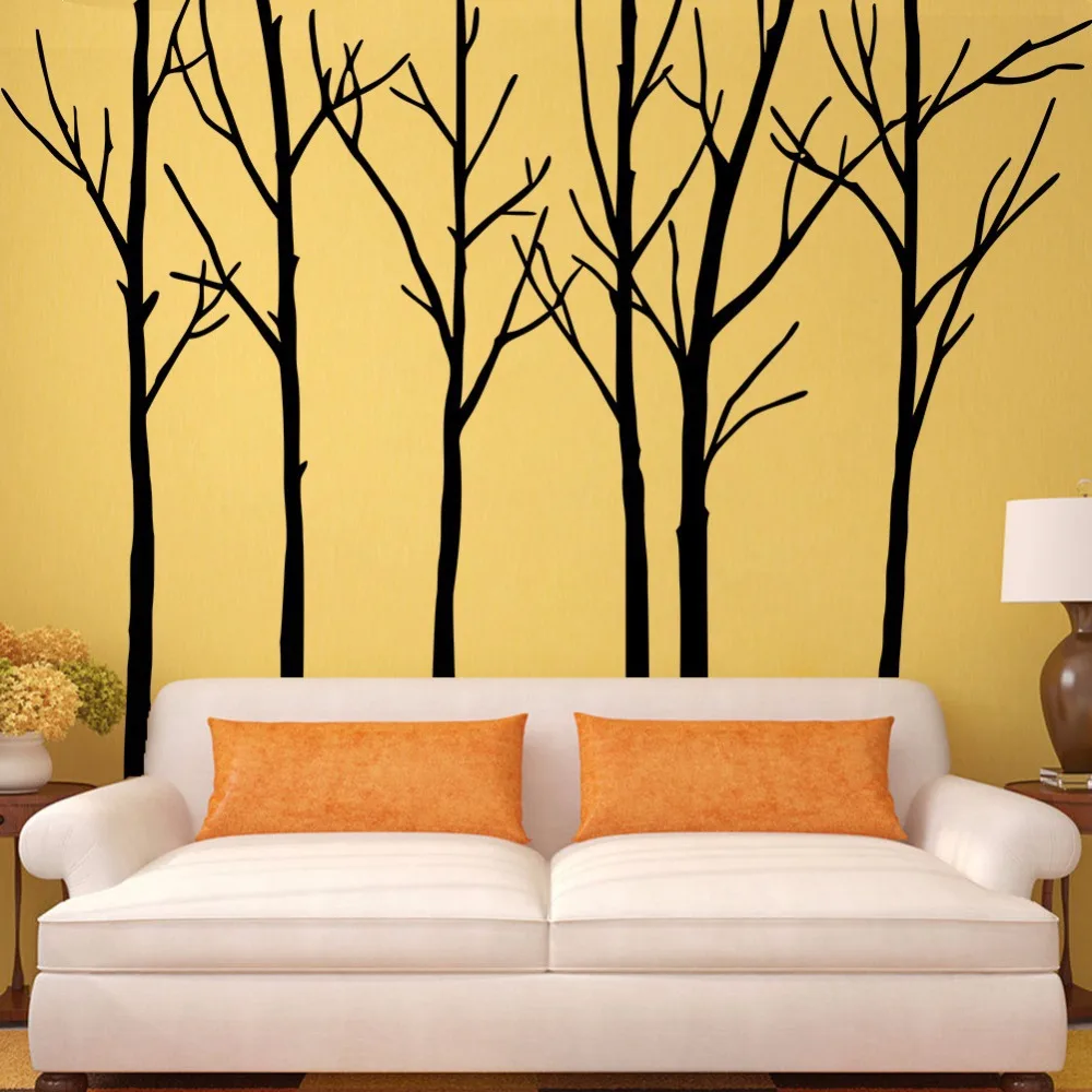 Simple Fashion Tree Branches DIY Art Home Decor Vinyl Living Room Sofa Background Wall Decals Large Size Stickers | Дом и сад