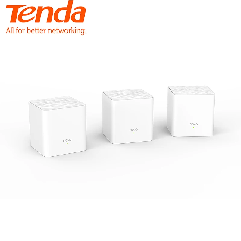 Tenda Nova MW3 весь дом сетки гигабитный Wi-Fi Системы с AC1200 2,4G/5,0 ГГц Wi-Fi Беспроводной маршрутизатор и ретранслятор, приложение дистанционное управление