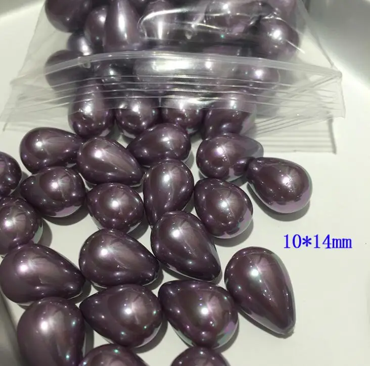 Wholesale natural special-shaped shell beads multi-specification half-hole water droplet shaped scattered purple | Украшения и