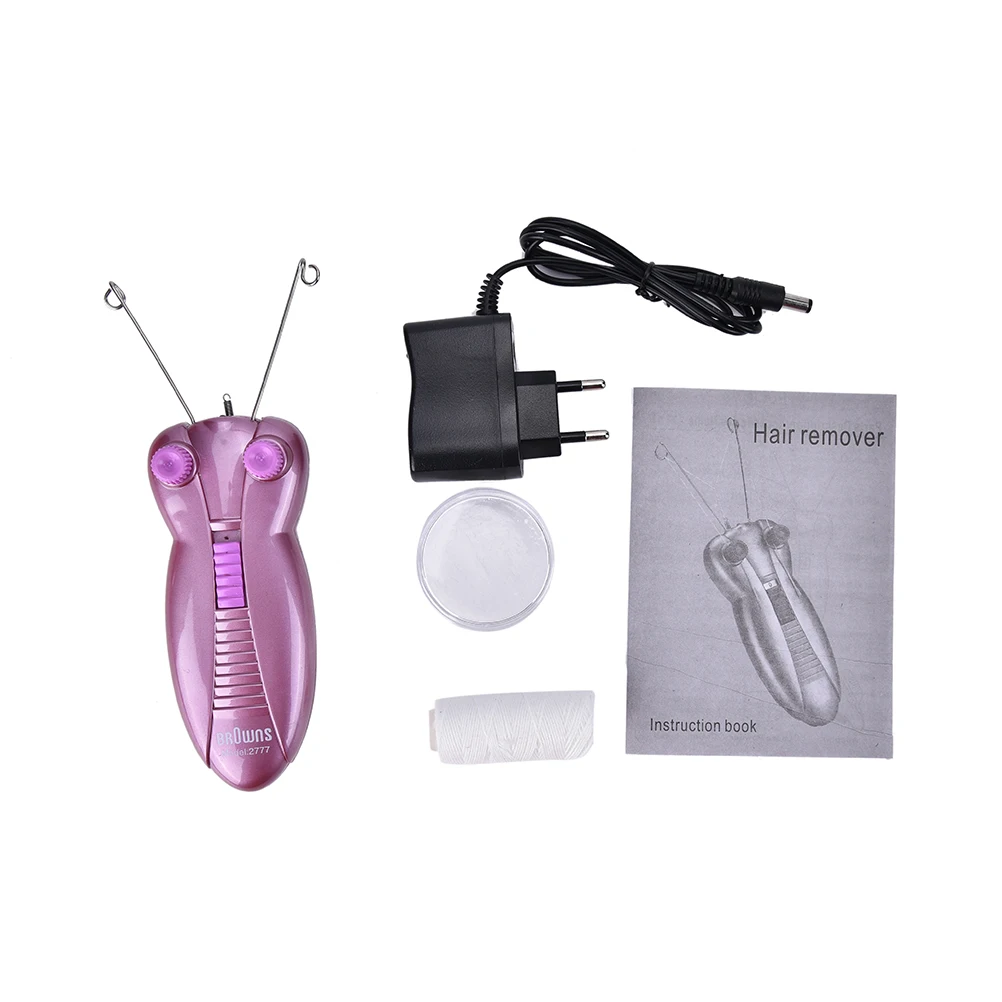 1Pcs Pink Color Electric Body Face Facial Hair Remover Defeatherer Cotton Thread Epilator Shaver For Women | Красота и здоровье