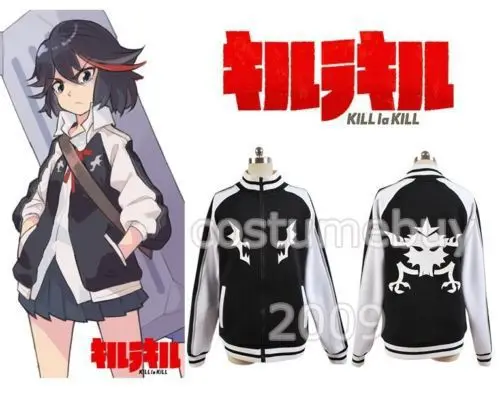 Горячая аниме KILL la Ryuko Matoi Курточка на молнии с капюшоном пальто в стиле унисекс